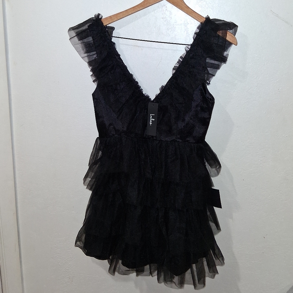 NWT LULU'S Tiered Tulle Mini Dress - Picture 5 of 9